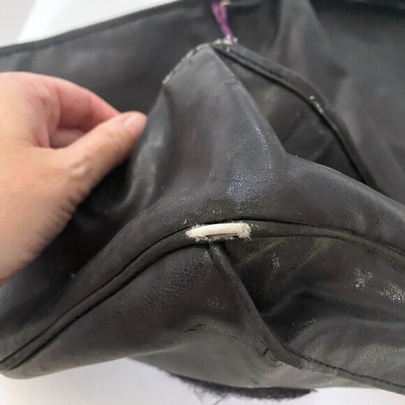 VINTAGE BAD BADTZ MARU HELLO KITTY SANRIO BLACK SHOULDER CROSSBODY BAG BRIEFCASE - Picture 12 of 15